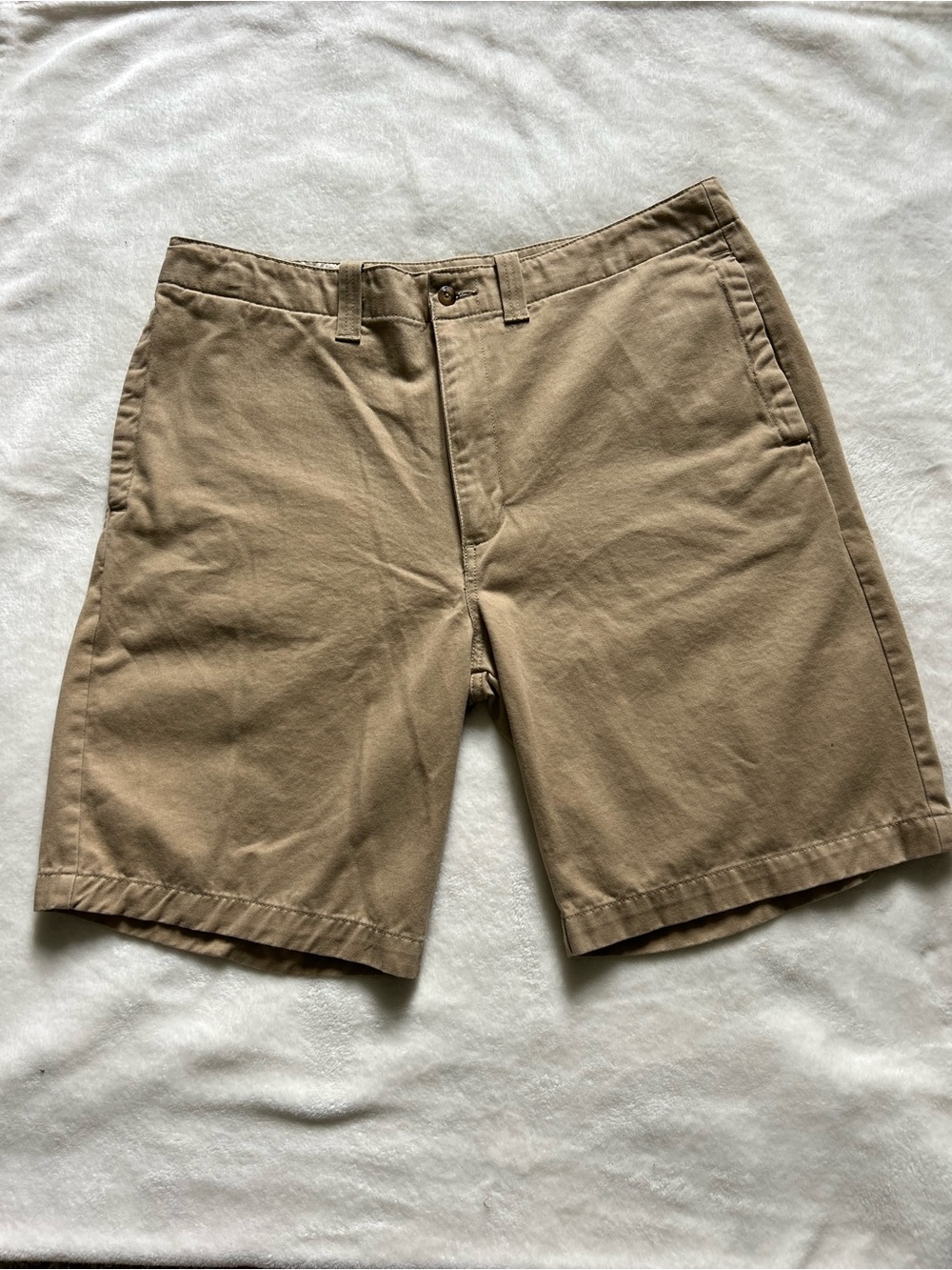 Timberland Stratham Men's Tan Flat-Front Casual Shorts 100% Cotton Size 38
